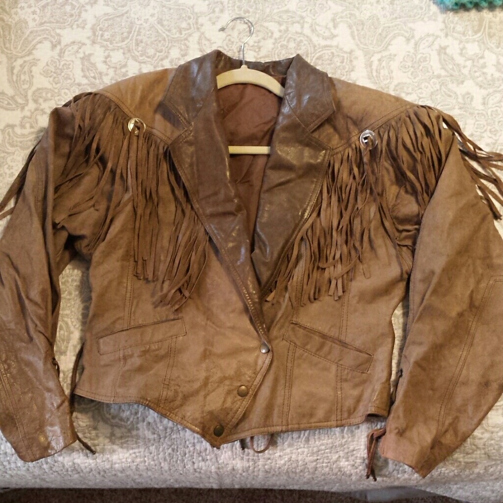 Woman's leather motorcycle jacket